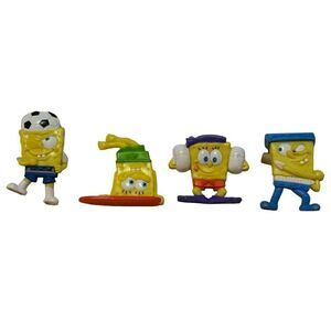 Lot of 4 SpongeBob SquarePants 2011 Viacom Figures Collectible 2" Mini PVC
